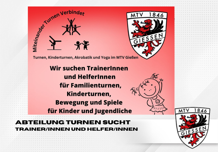 Abteilung Turnen sucht TrainerInnen und HelferInnen